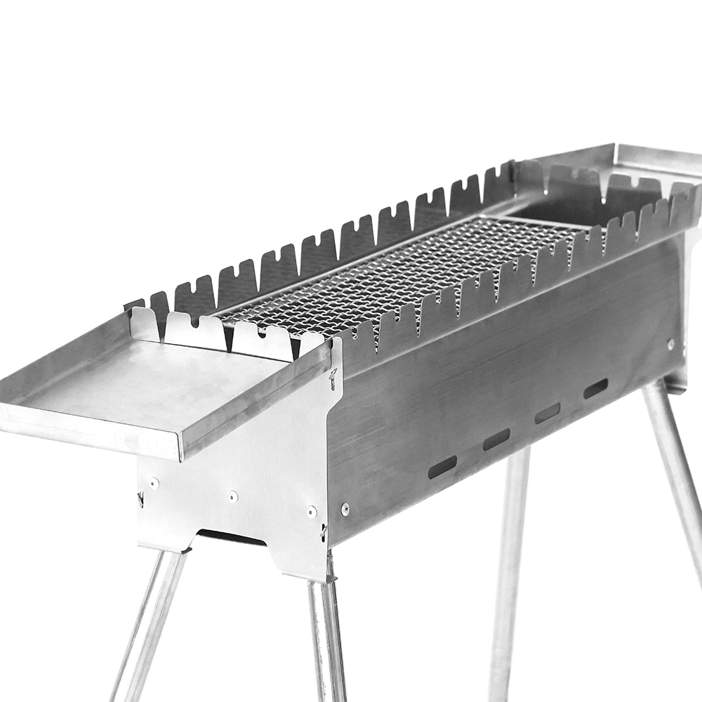 Parrilla de barbacoa regular rectangular de acero inoxidable