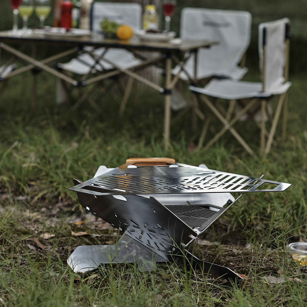 Parrilla de barbacoa plegable portátil al aire libre